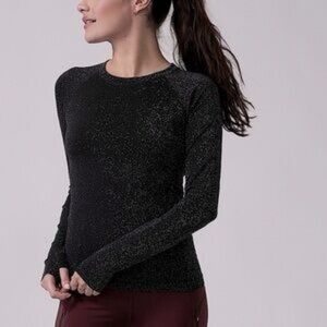 Athleta‎ Speedlight Glow Sparkle Longsleeve Top